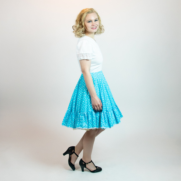 60s Patio Rockabilly Full Skirt Dress Kate Schorer - Picture 5 of 6